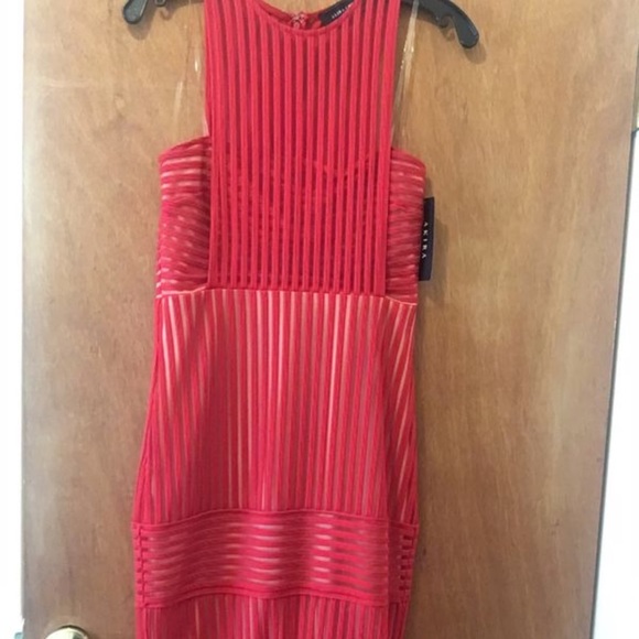 Sheer Black & Red Sleeveless 2 Dress BUNDLE New - Picture 4 of 7